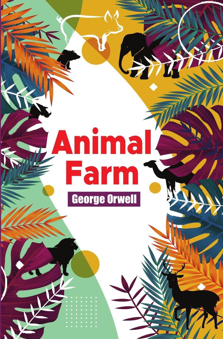 The cover of the book 'Animal Farm' by George Orwell from shanti books distributor in Chennai.