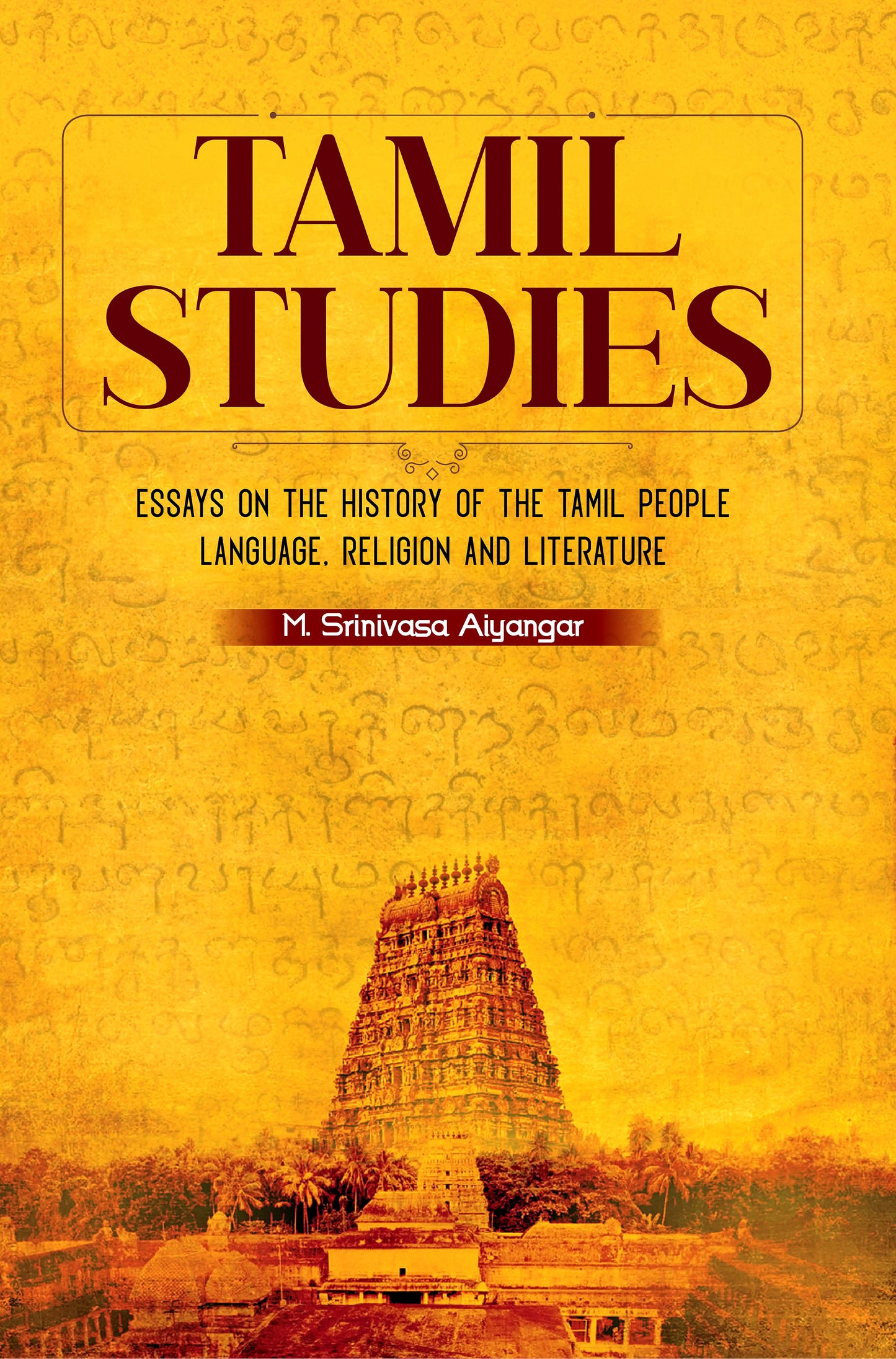 Cover of the book 'TAMIL STUDIES' from shanti books distributor in Chennai.