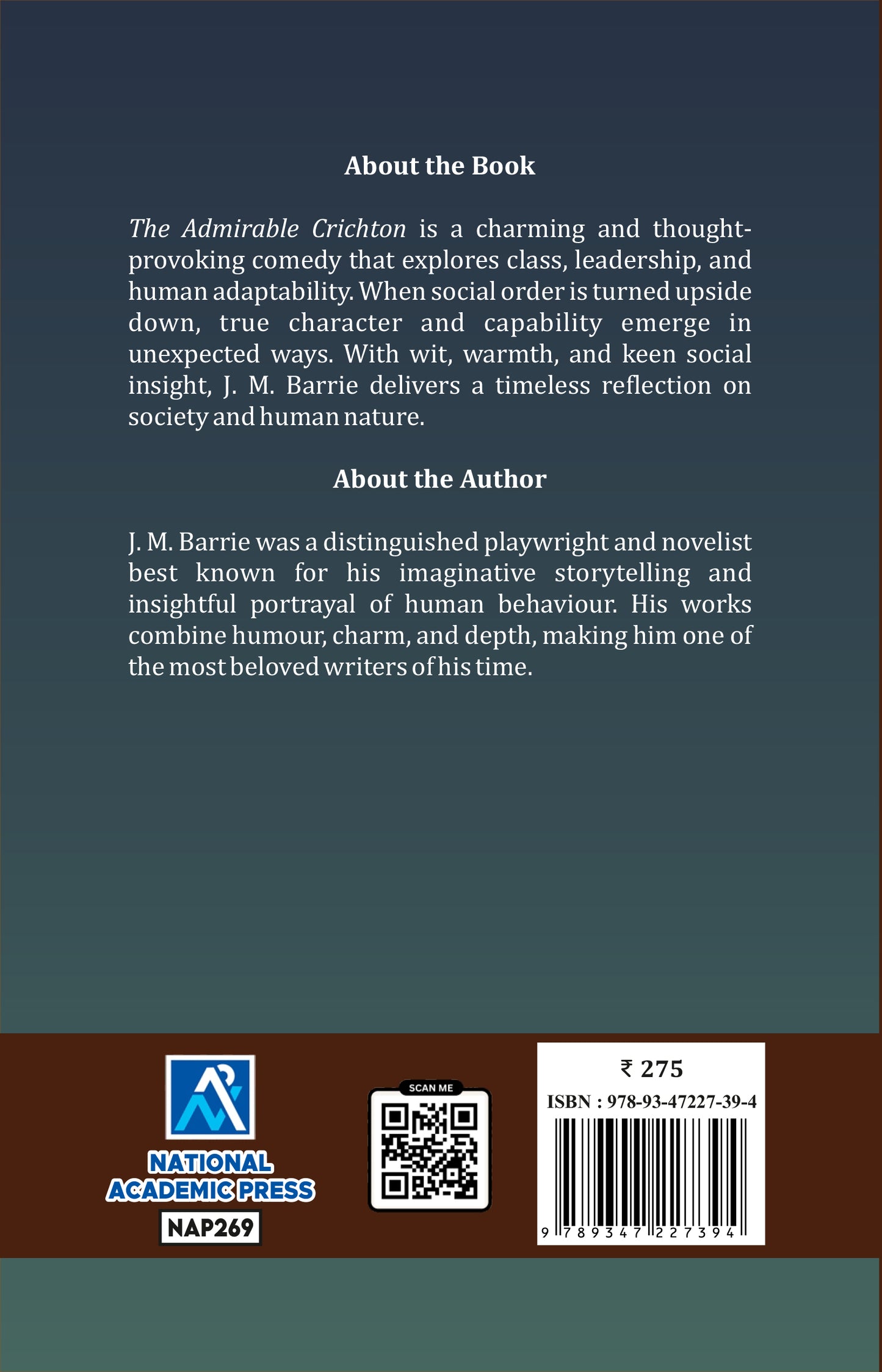 Book back cover with text about the book and author, National Academic Press logo, and ISBN information.