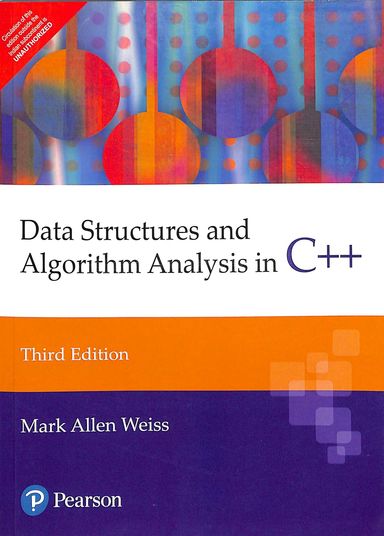 Cover 'DATA STRUCTURES AND ALGORITHM ANALYSIS IN C++' by Mark Allen Weiss from Chennai book publisher - Shanti Books.