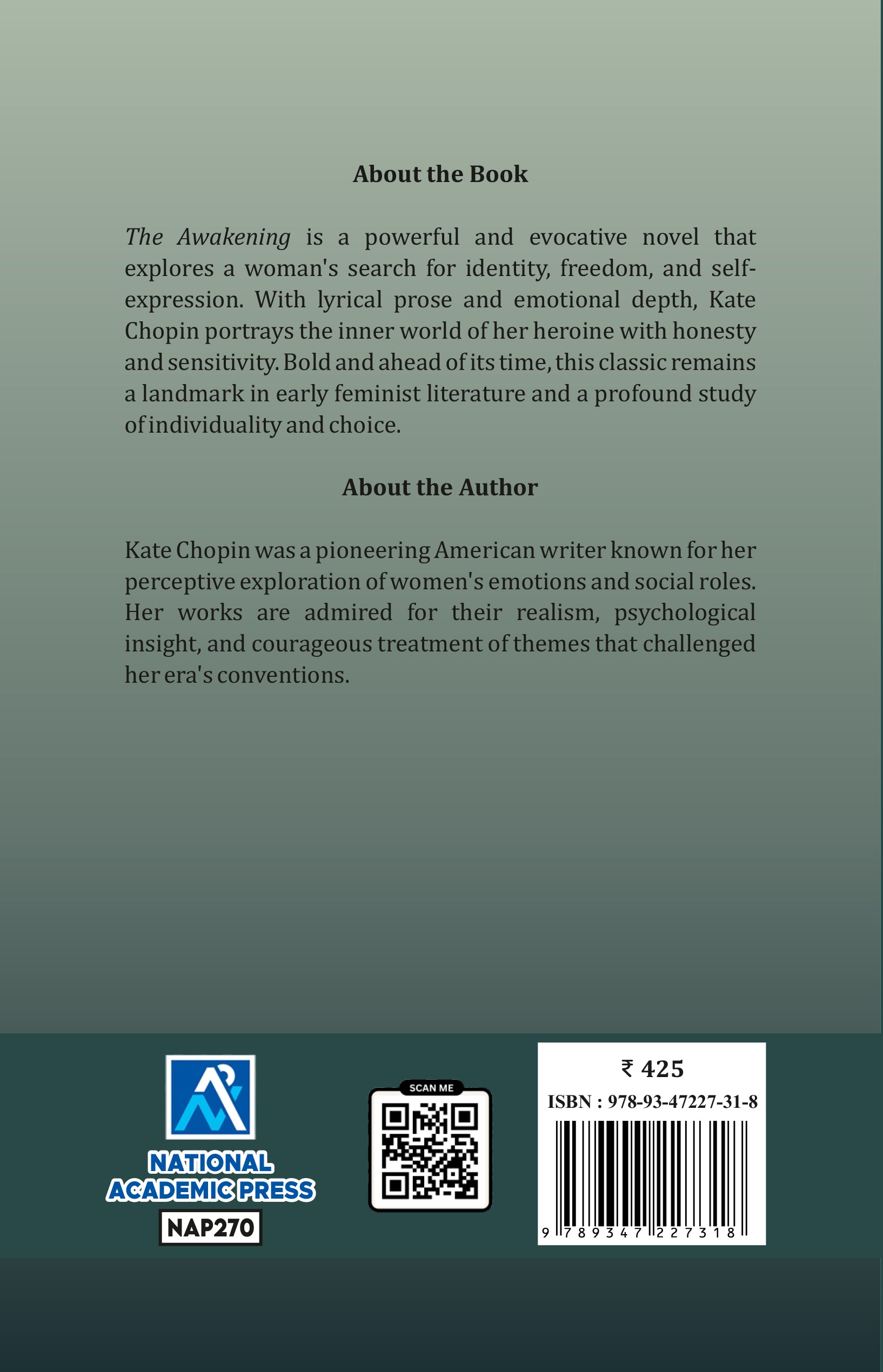 Book back cover with text about the book and author, National Academic Press logo, and ISBN.